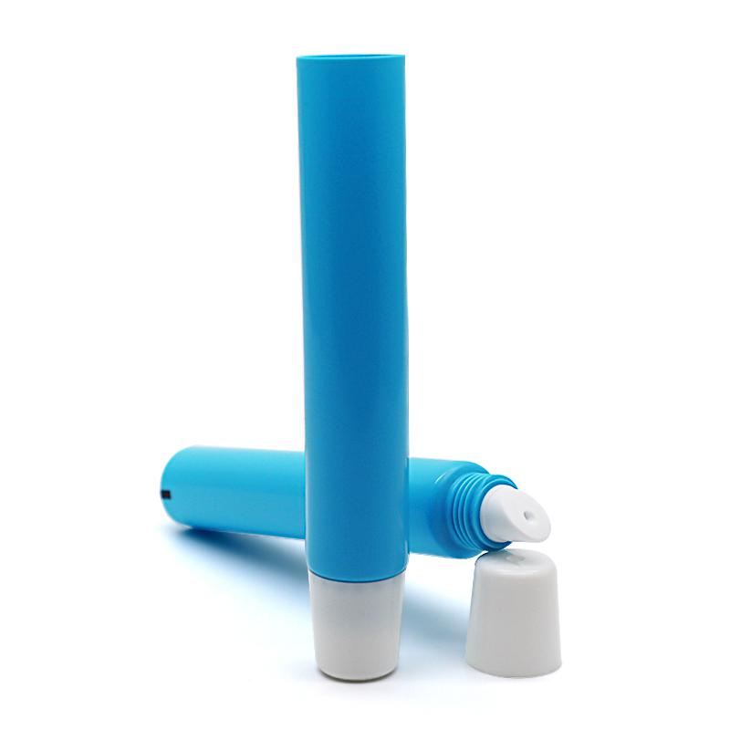 19 tube diameter, blue lipstick tube 10ml, white lipstick cap