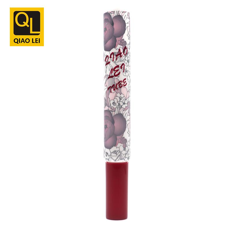 19 tube diameter, purple lipstick tube, brush with straight edge cap