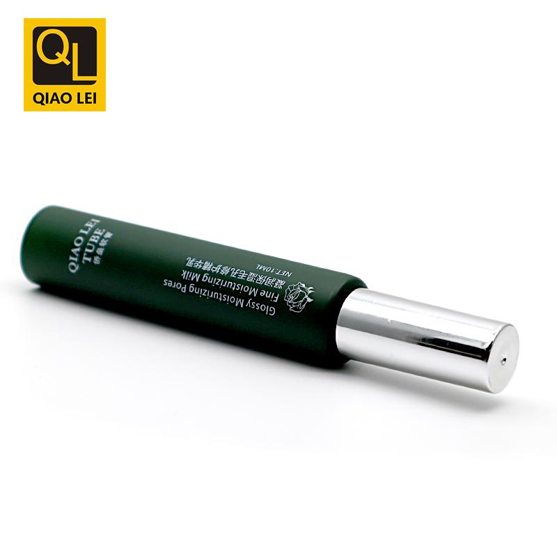 19 tube diameter, green hose lip gloss tube 10ml, brush cap