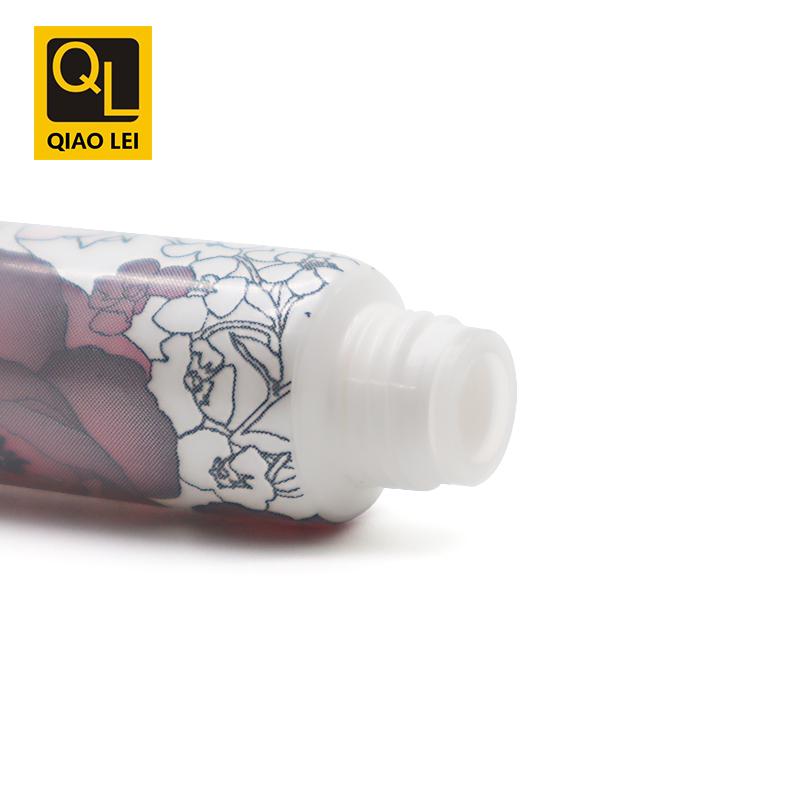 19 tube diameter, purple lipstick tube, brush with straight edge cap