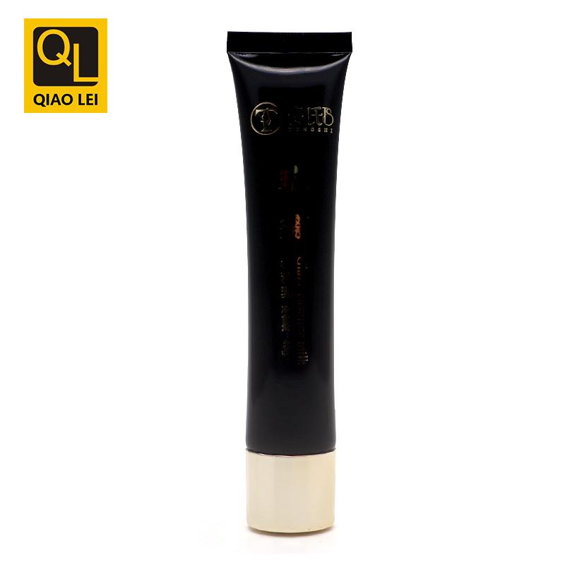 25 tube diameter, black hot stamping hose 40ml, gold straight edge cap