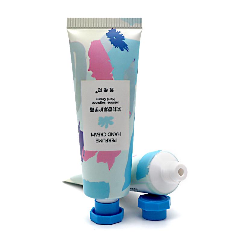 30 tube diameter, blue aluminum plastic tube 50ml, blue octagonal cover