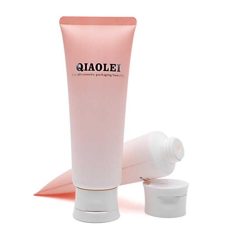 40 tube diameter, pink white gradient hose 100g, white clamshell