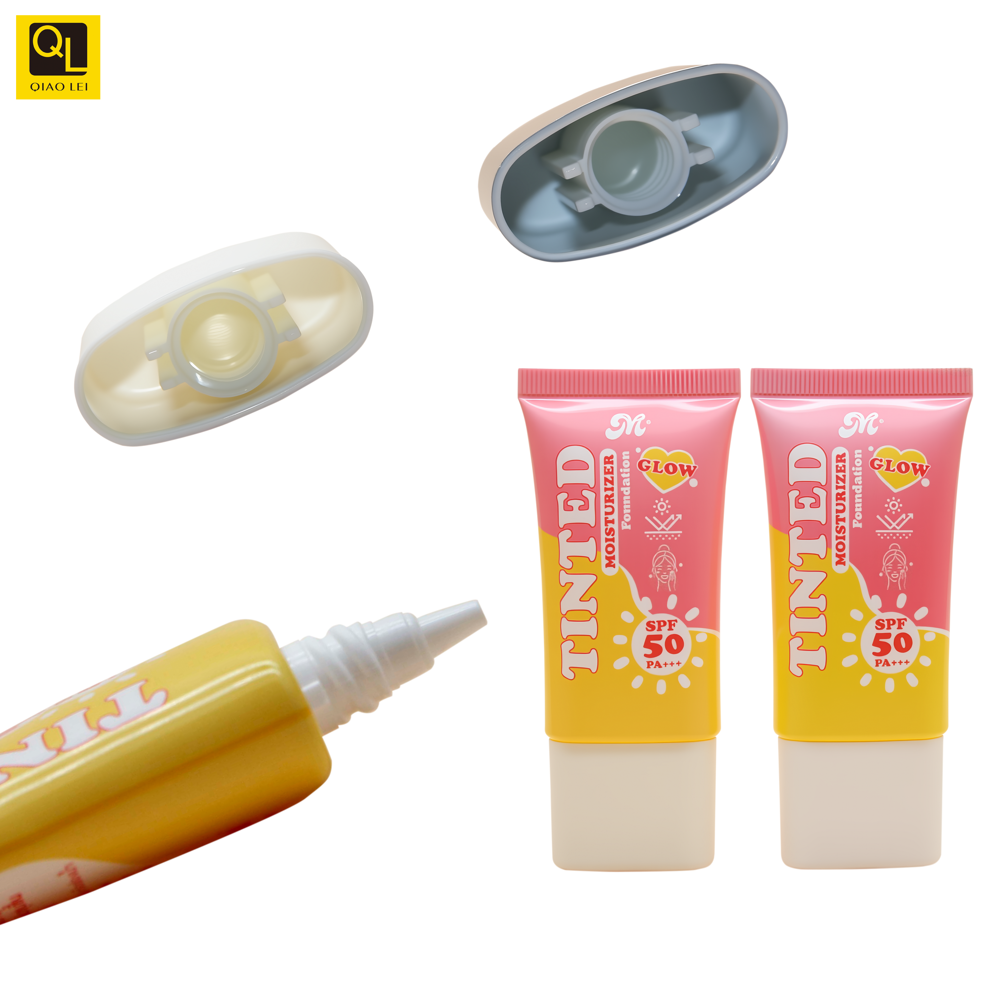 50g sunscreen cosmetic tube packaging