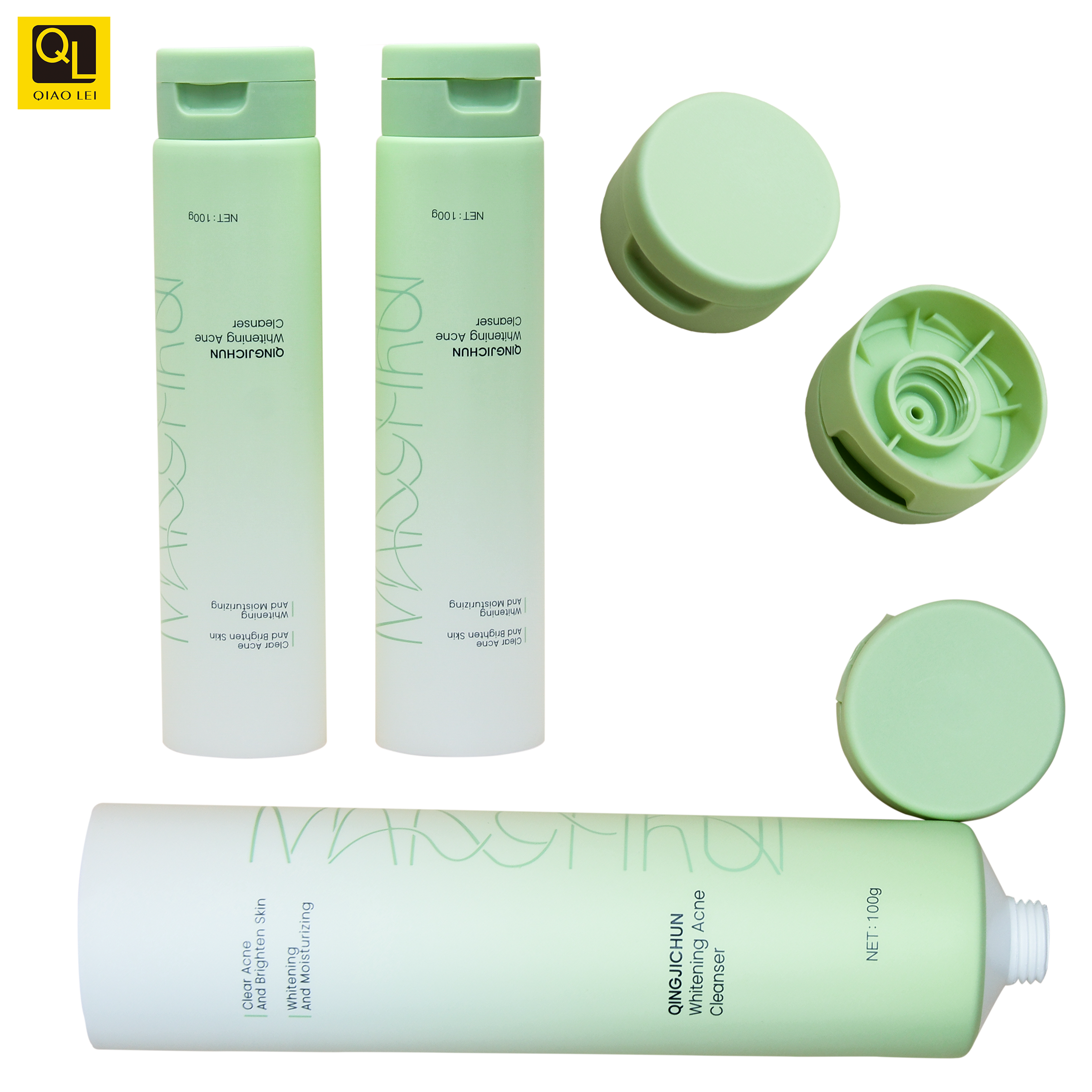 30-gauge facial cleanser tube packaging