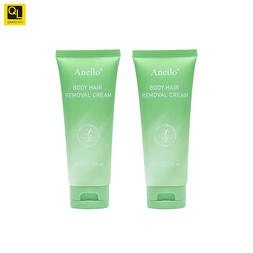 45mm facial cleanser cosmetic hose packaging with green flip cover