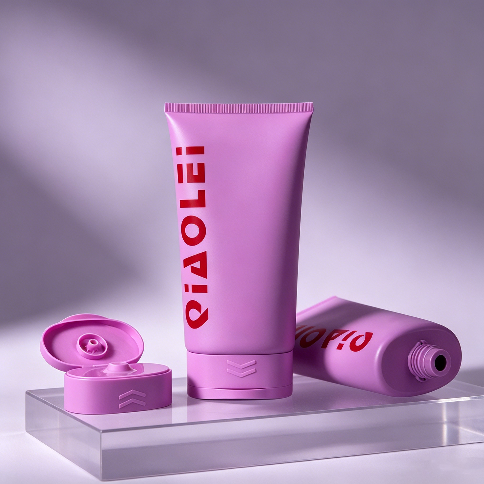 Sunscreen cosmetics tube packaging