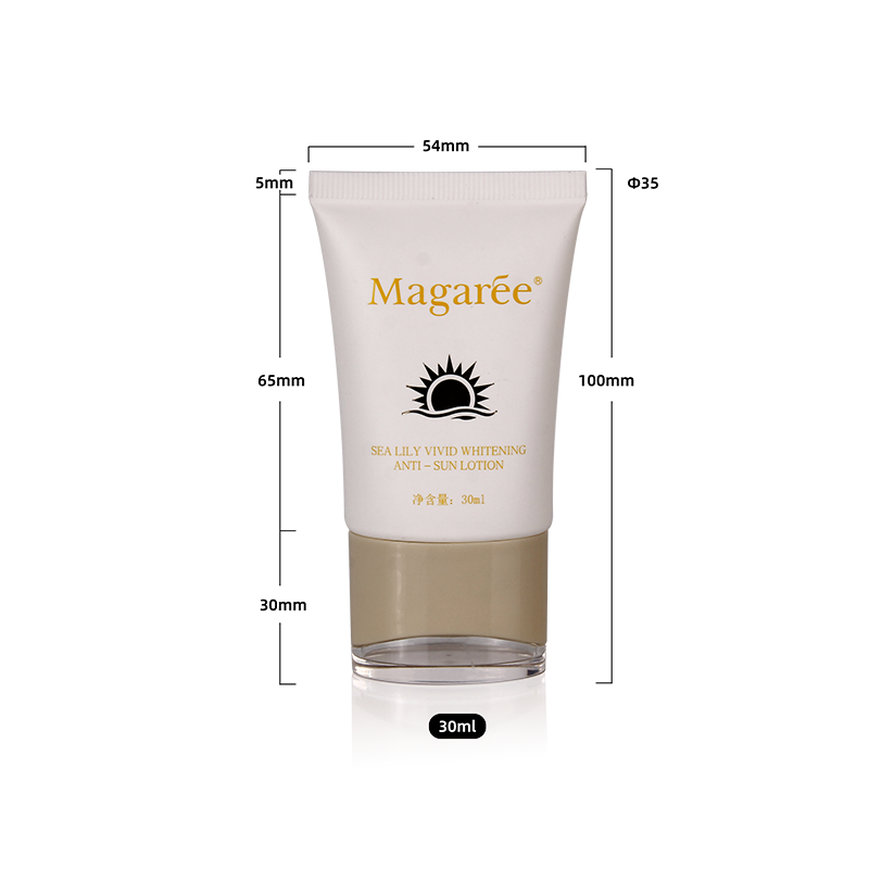Sunscreen cosmetics tube packaging
